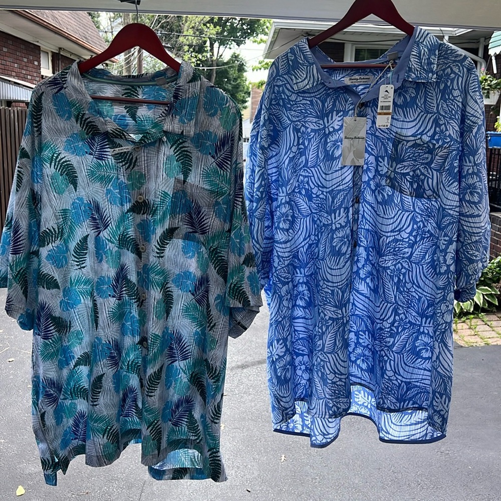 2 NWT Tommy Bahama Hawaiian Shirts